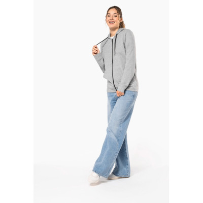 Lightweight cotton hooded sweatshirt